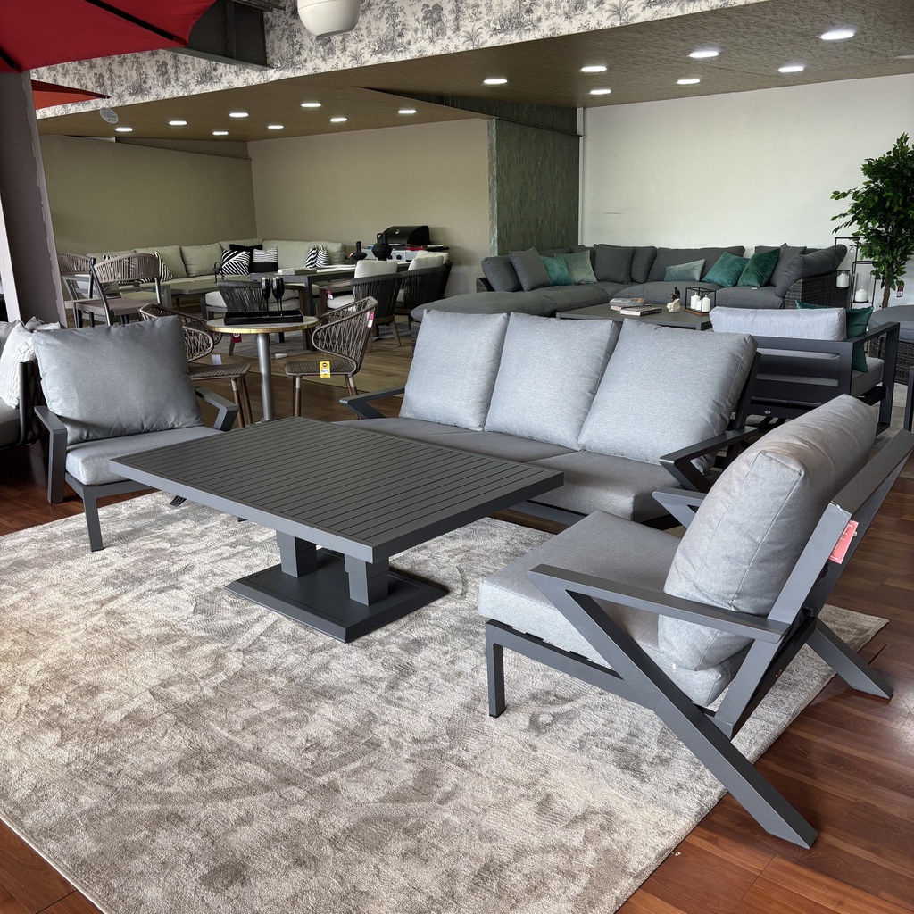 SET SOFA TRIPLE PERMA 2 INDIVIDUALES MESA CENTRO HAI23C135A-CLB