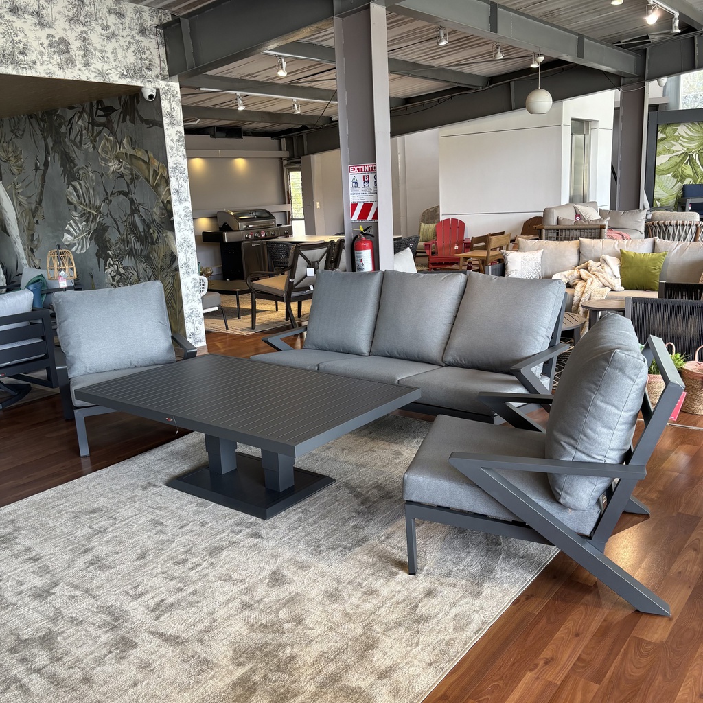 SET SOFA TRIPLE PERMA 2 INDIVIDUALES MESA CENTRO HAI23C135A-CLB