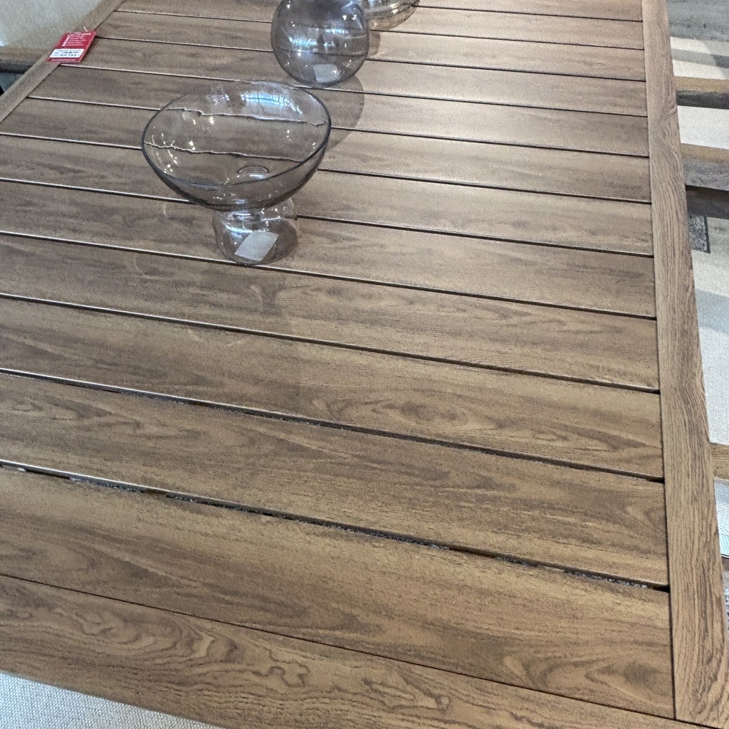 SET COMEDOR RECTANGULAR 6 SILLAS GRIS ACABADO TEAK HHAI19C075A-C -24T202