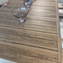 SET COMEDOR RECTANGULAR 6 SILLAS GRIS ACABADO TEAK HHAI19C075A-C -24T202