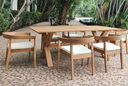 MESA COMEDOR RECTANGULAR BALI TEAK 39.5X78X29 PJO-3601-NAT-RT