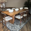 MESA COMEDOR TIANA COLOR ALMENDRA Y FENDI 200X100X78 SULMSA0463 