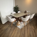 MESA COMEDOR ARCO COLOR ALMENDRA Y FENDI 218X110X77 SULMSA0799 