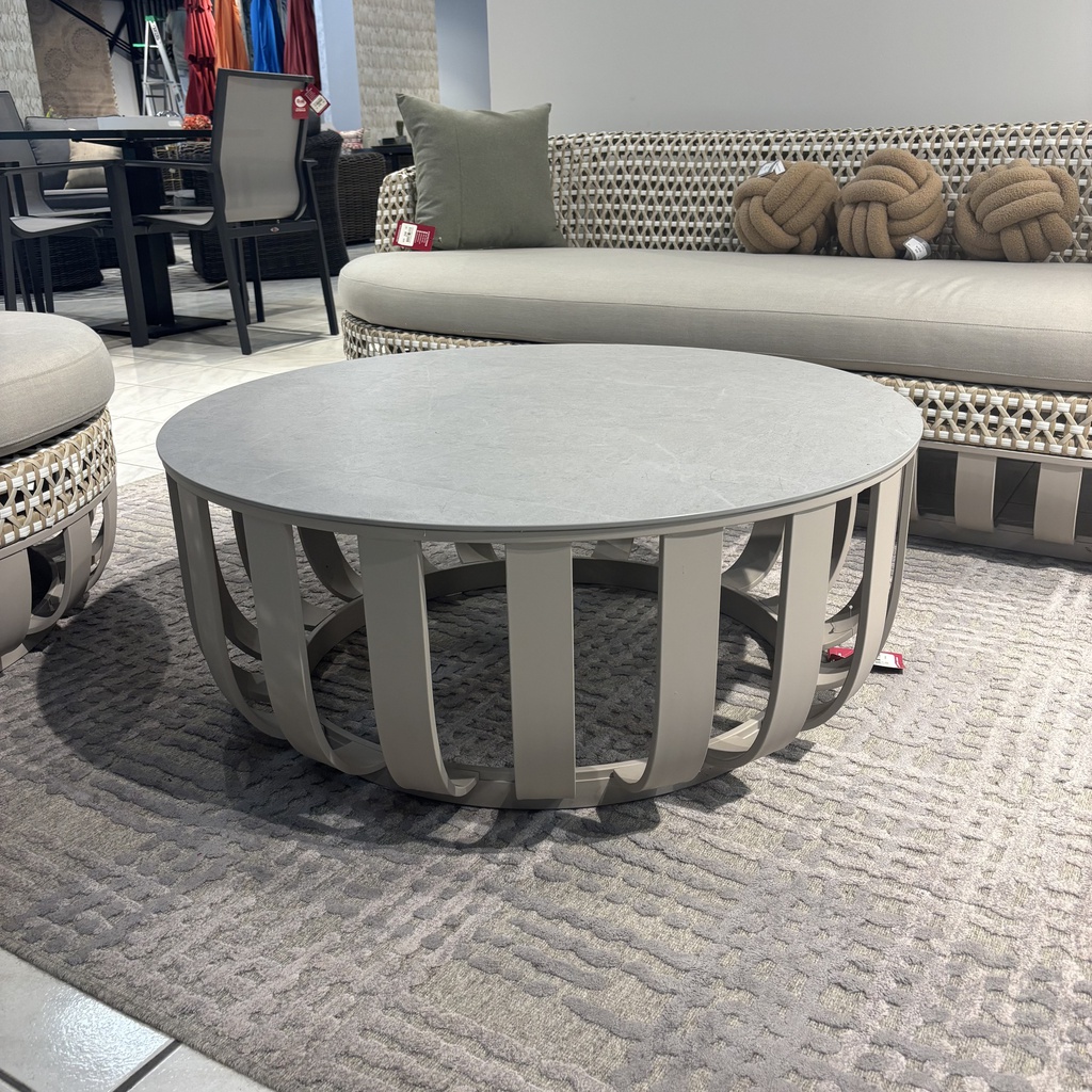 MESA CENTRO VASE BEIGE SOBRE CERAMICO 92X38CM J5AT5363N63CER