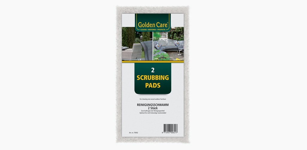 SCRUBBING PAD WHITE SET GOLDEN CARE