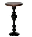 Mesa lateral Fausta, color negro (Garantía: 1 Mes producto en liquidación)(Uso residencial) Mueble de Interior