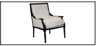 Butaca Kinnari, con brazos color blanco (Garantía: 1 año en estructura, 3 meses en tela y cojines) (Uso residencial) Mueble interior
