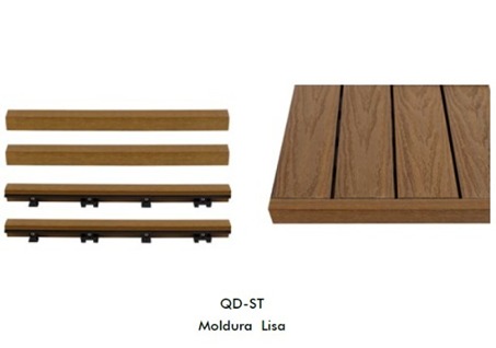 MOLDURA TEAK STRAIGHT TRIM QUICKDECK NTWQD-ST-TK