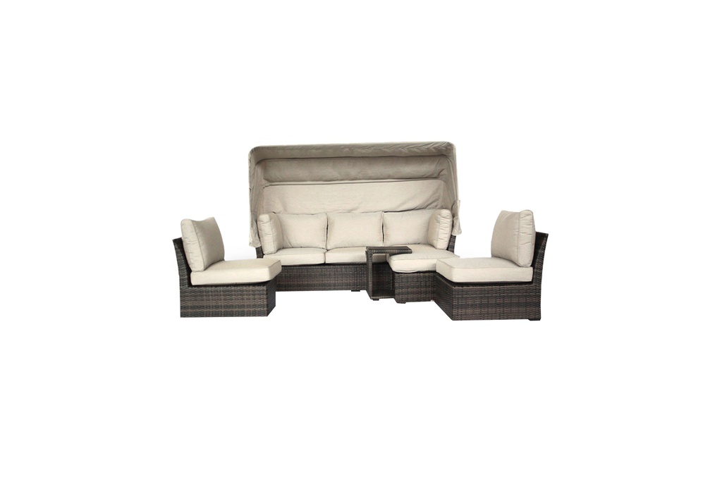 DAYBED UBUD CAFE MIXTO COJINES BEIGE HAI15C013A-W-3D