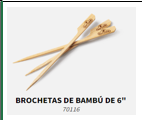 PINCHOS DE BAMBU 6 PULG NAP70116