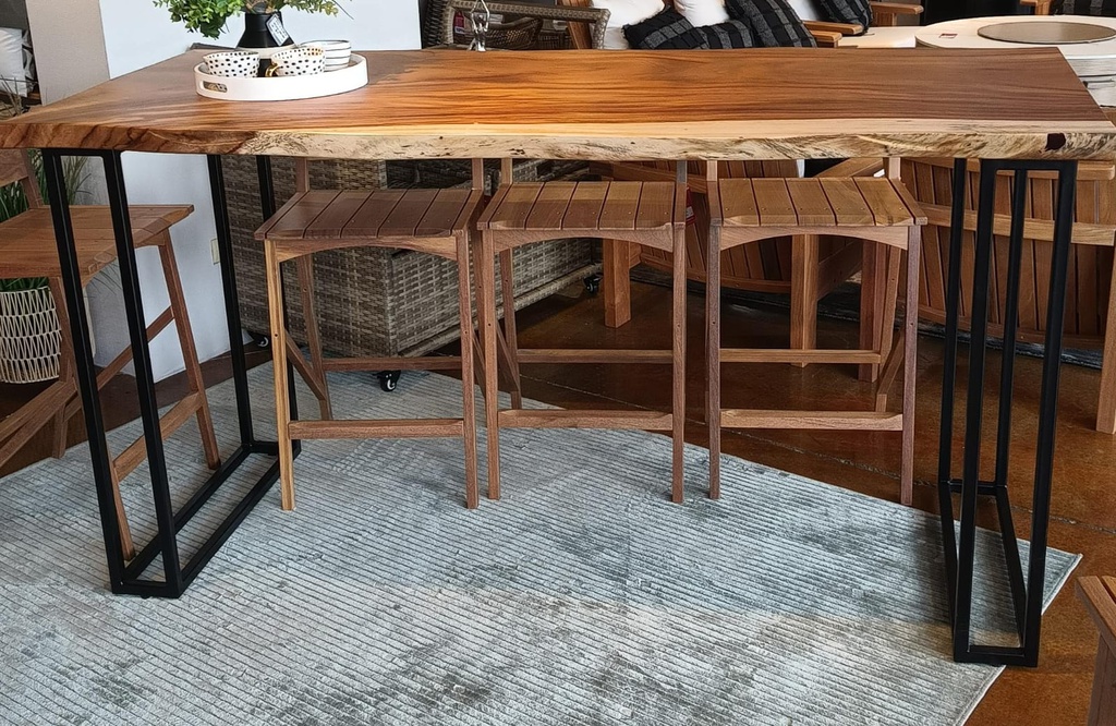 MESA BAR MADERA RUSTICA 200CM