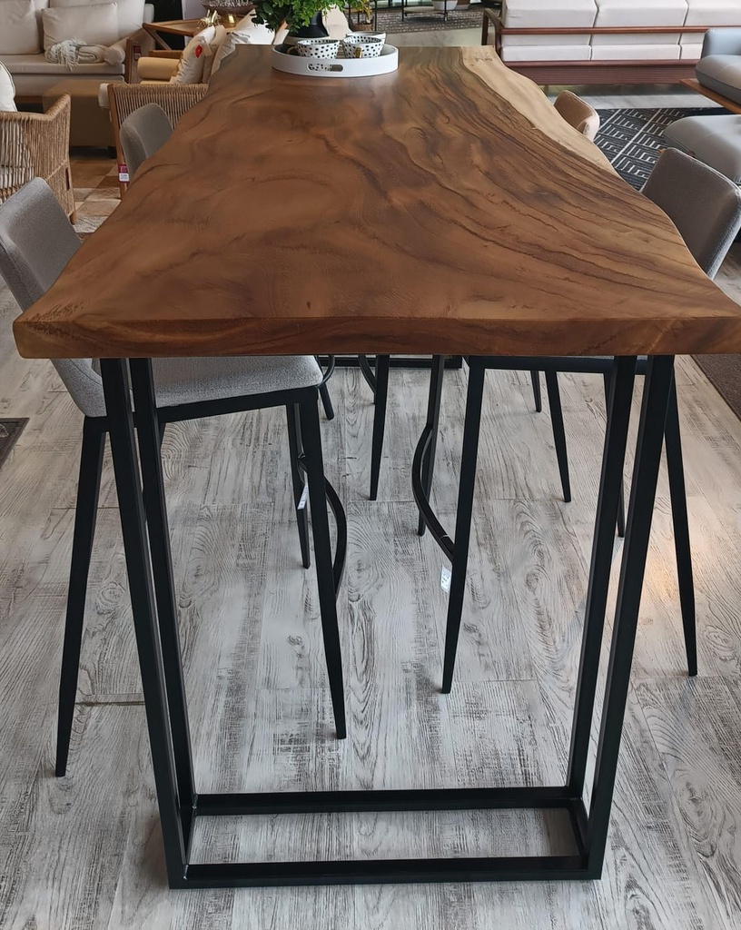 MESA BAR MADERA RUSTICA 180CM