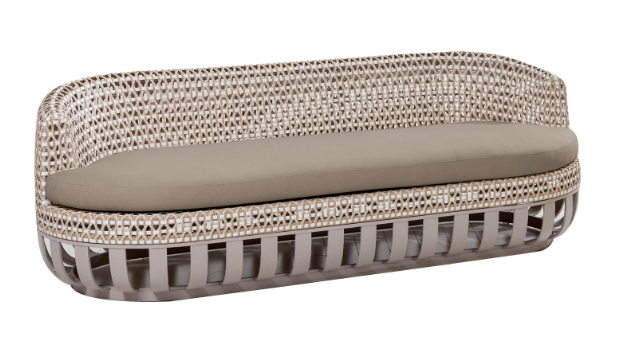 SOFA TRIPLE VASE BEIGE COJIN GRIS J5AC5363N12RAT