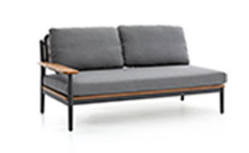 SOFA EN L RUGBY NEGRO COJIN GRIS J5KC8603N86ROP