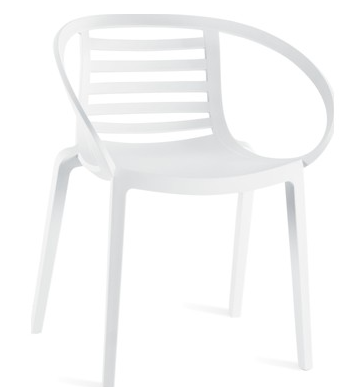 SILLA MAMBO CON BRAZOS BLANCA