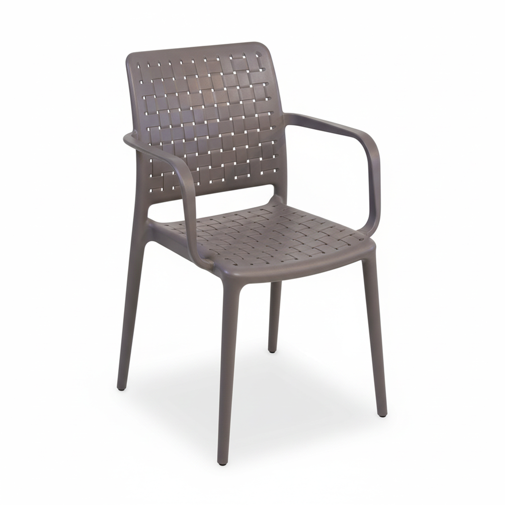 SILLA FAME-K CON BRAZOS TAUPE PAP901741-61