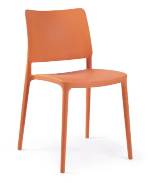 SILLA JOY-S SIN BRAZOS NARANJA PAP901550-72