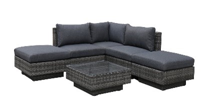 SOFA SECCIONAL EN L KONYA PEQUEÑO GRIS