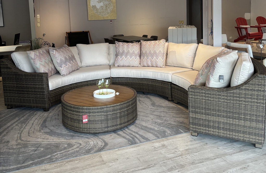 SET MEDIA LUNA SOFA Y MESA CENTRO CAFE MIXTO HAI21C007A-YB9001