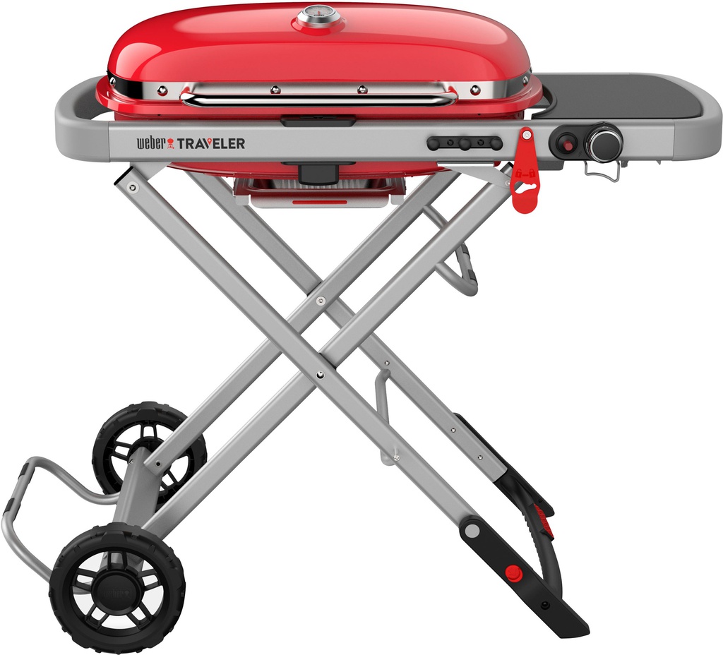 PARRILLA GAS PORTATIL TRAVELER ROJA WEB9030001