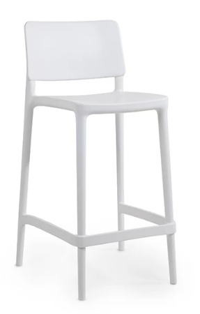 SILLA JOY-S BAR BLANCA 65 CM