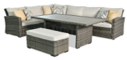 SET SECCIONAL L MESA ADJUSTABLE COLOR GRIS 18C256A