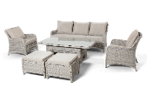 SET SOFA TRIPLE COSTWOLD 2 SOFAS INDIVIDUALES 2 OTOMANOS MESA CENTRO CAFE CLARO HAI18C285A-W-3D-9692