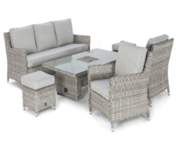 SET SOFA TRIPLE 2 SOFAS INDIVIDUAL OXFORD MESA CENTRO 2 OTO CAFE MIXTO HAI24C037A-W-HH8974