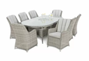 SET COMEDOR RECTANGULAR 8 SILLAS OXFORD CAFE MIXTO HAI24T035-180120RA-HH8974