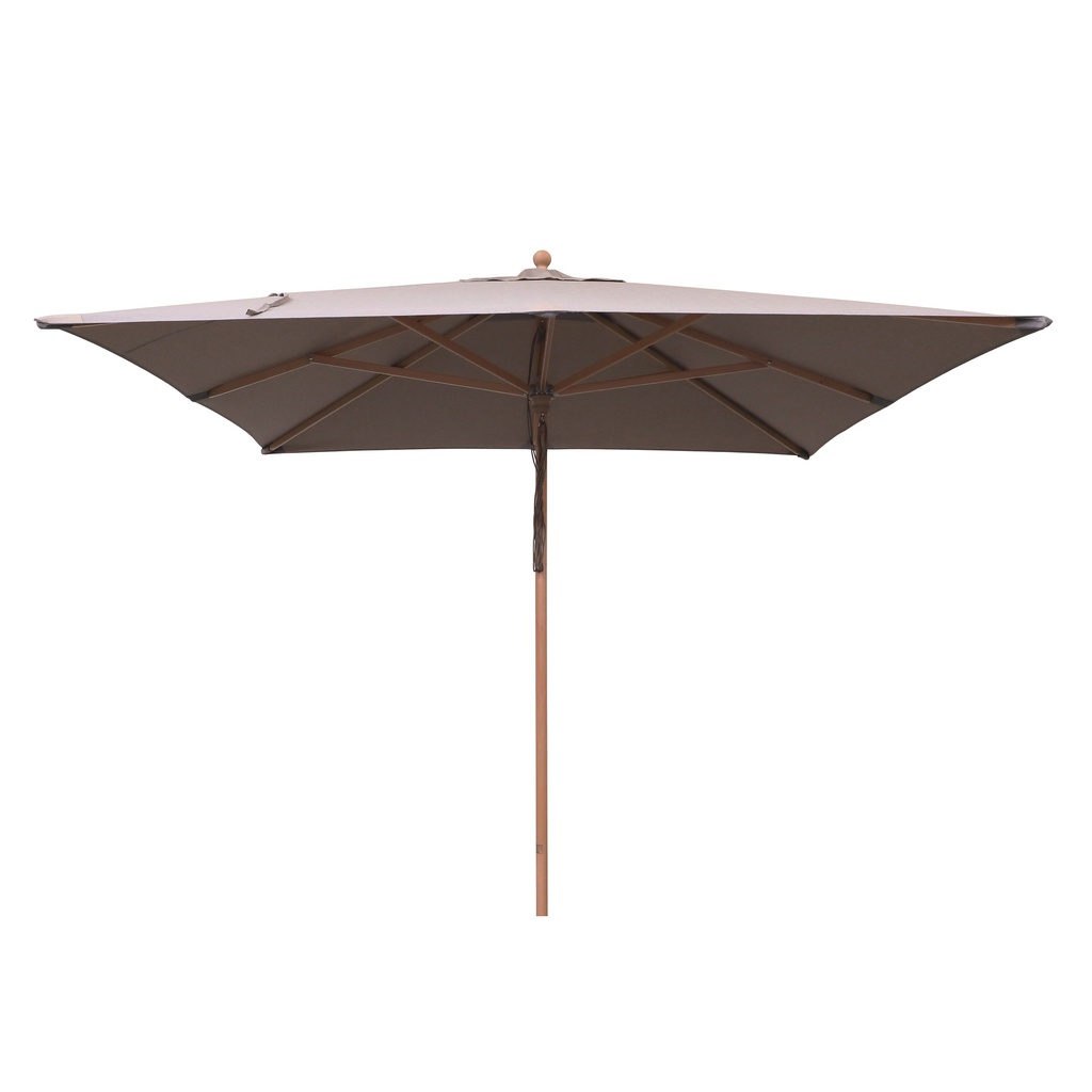 SOMBRILLA CUADRADA DELUX 3X3M ESTRUCTURA MADERA TELA BEIGE HAIUWDD48308Sa-6L4-O2002