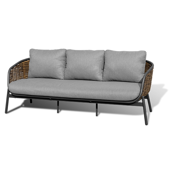 SOFA TRIPLE BARI CHARCOAL ART419E-3