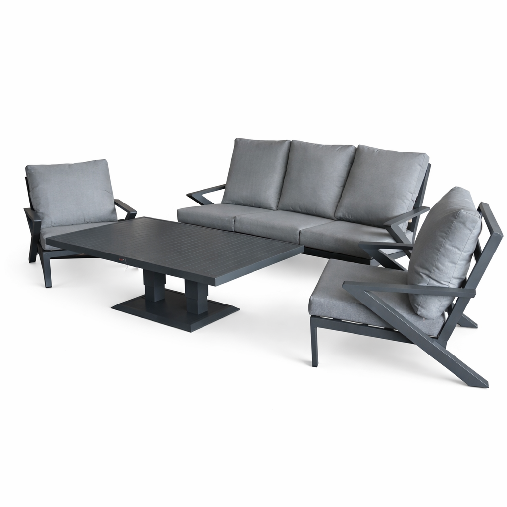 SET PERMA SOFA TRIPLE 2 INDIVIDUALES MESA CENTRO HAI23C135A-CLB