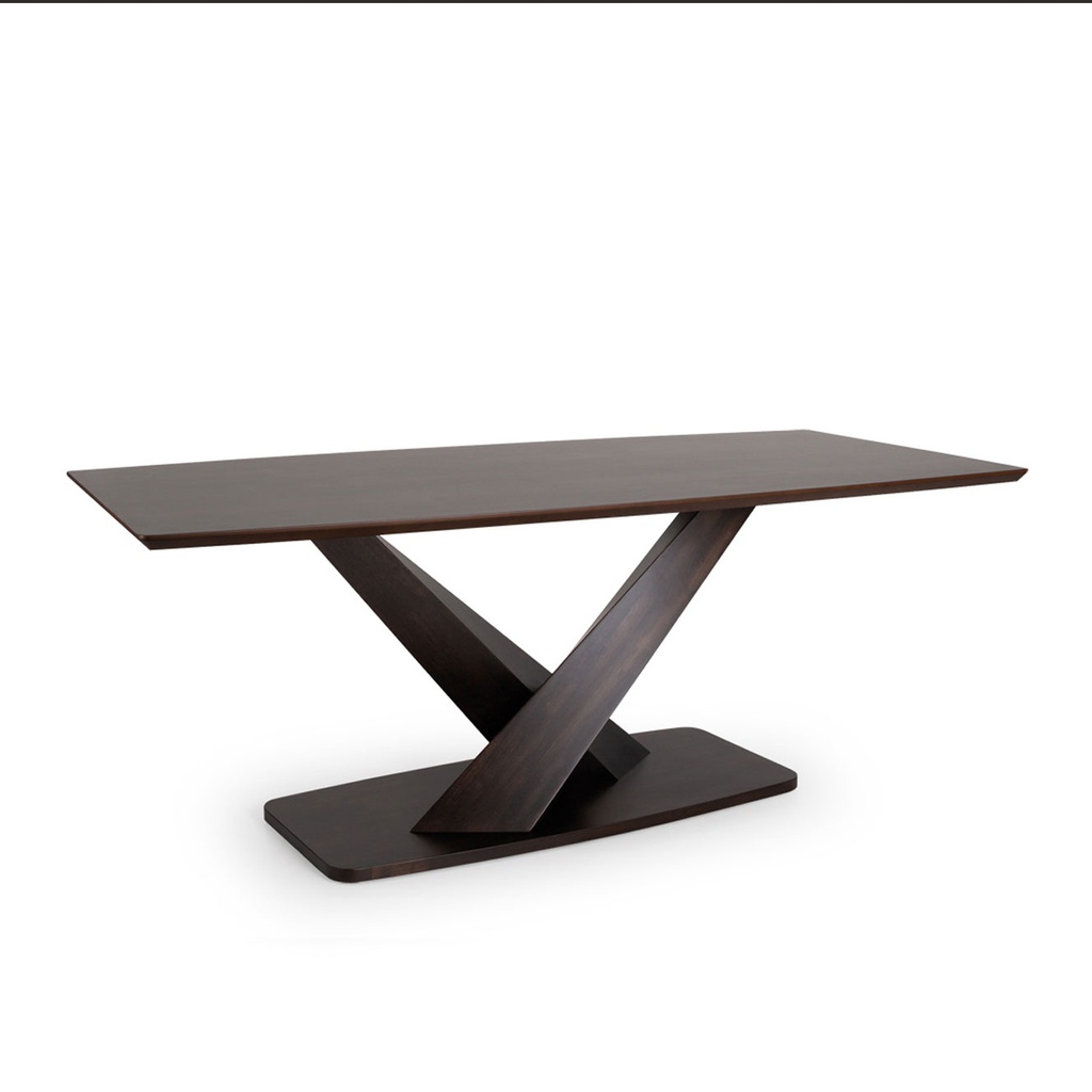 MESA COMEDOR KENZO 160X90CM BASE WALNUT SOBRE OAK YEC122404