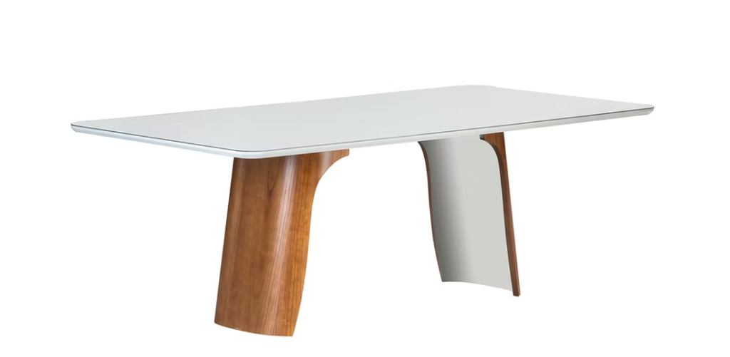 MESA COMEDOR TIANA COLOR ALMENDRA Y FENDI 200X100X78 SULMSA0463 
