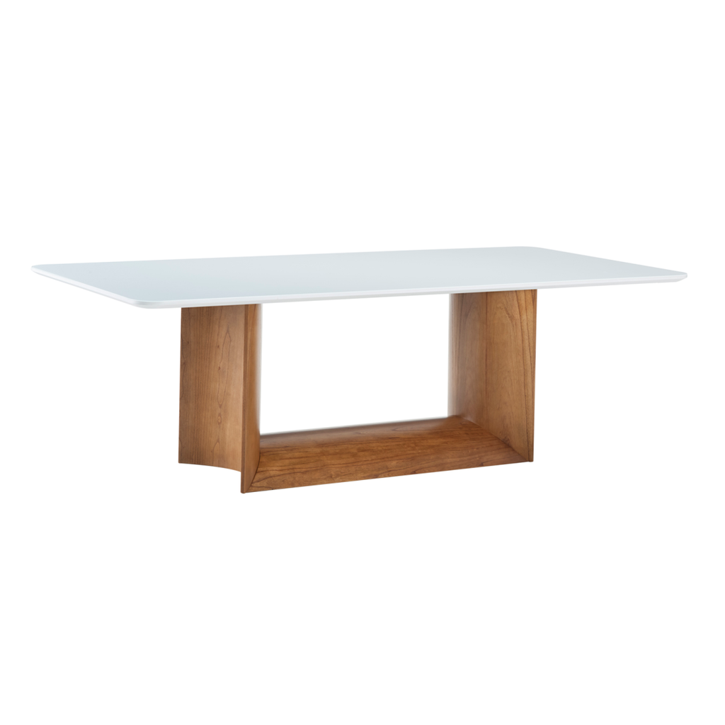 MESA COMEDOR ARCO COLOR ALMENDRA Y FENDI 218X110X77 SULMSA0799 