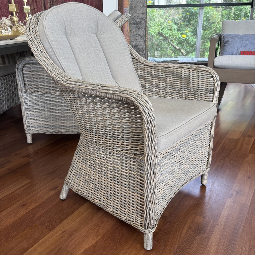 SILLA COMEDOR OXFORD CAFÉ COJIN BEIGE HAI24C036A-W-5110