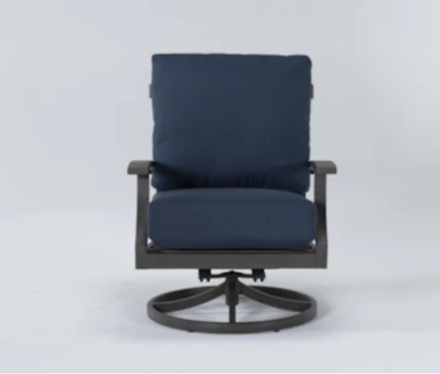 SOFA GIRATORIO MARTINIQUE GRIS COJIN AZUL HAI16C067ASV- P3016