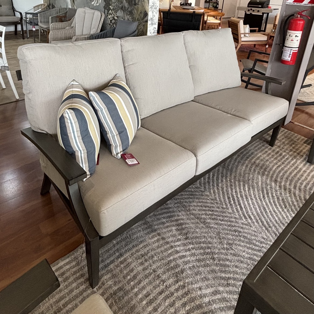 SOFA TRIPLE MARTINEQUE GRIS COJIN BEIGE HAI16C067A-15052