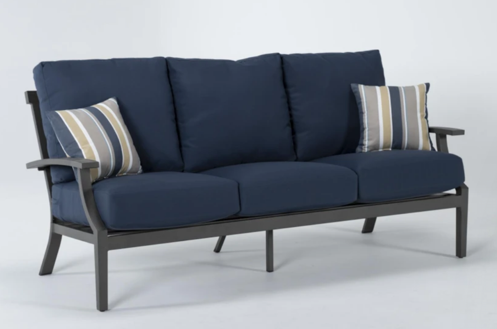SOFA TRIPLE MARTINEQUE GRIS COJIN AZUL HAI16C067A-P3016-117