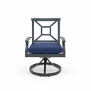 SILLA GIRATORIA MARTINEQUE GRIS COJIN AZUL HAI16C065A-V