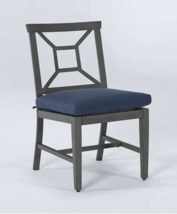 SILLA COMEDOR MARTINIQUE GRIS COJIN AZUL HAI16C65A-D