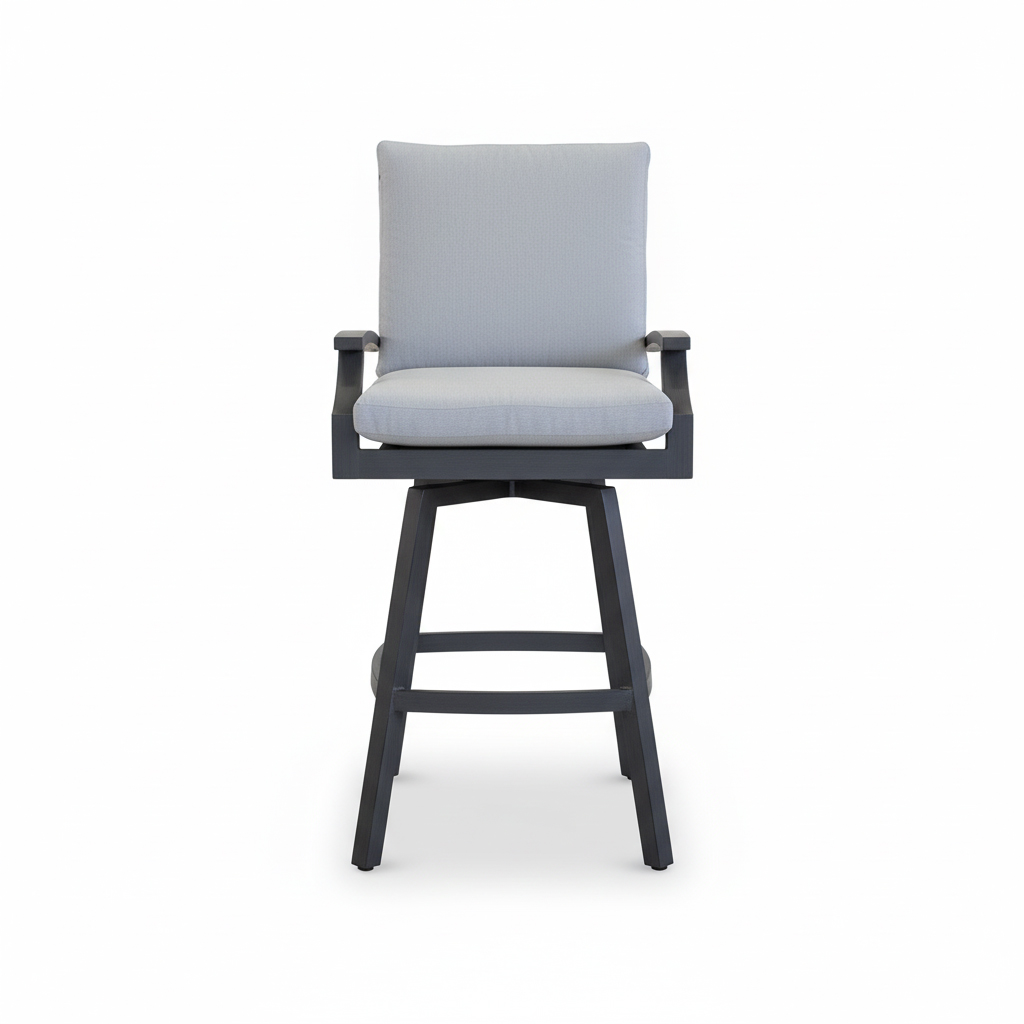 SILLA BAR MARTINIQUE GRIS COJIN BEIGE HAI16BC067A-15052