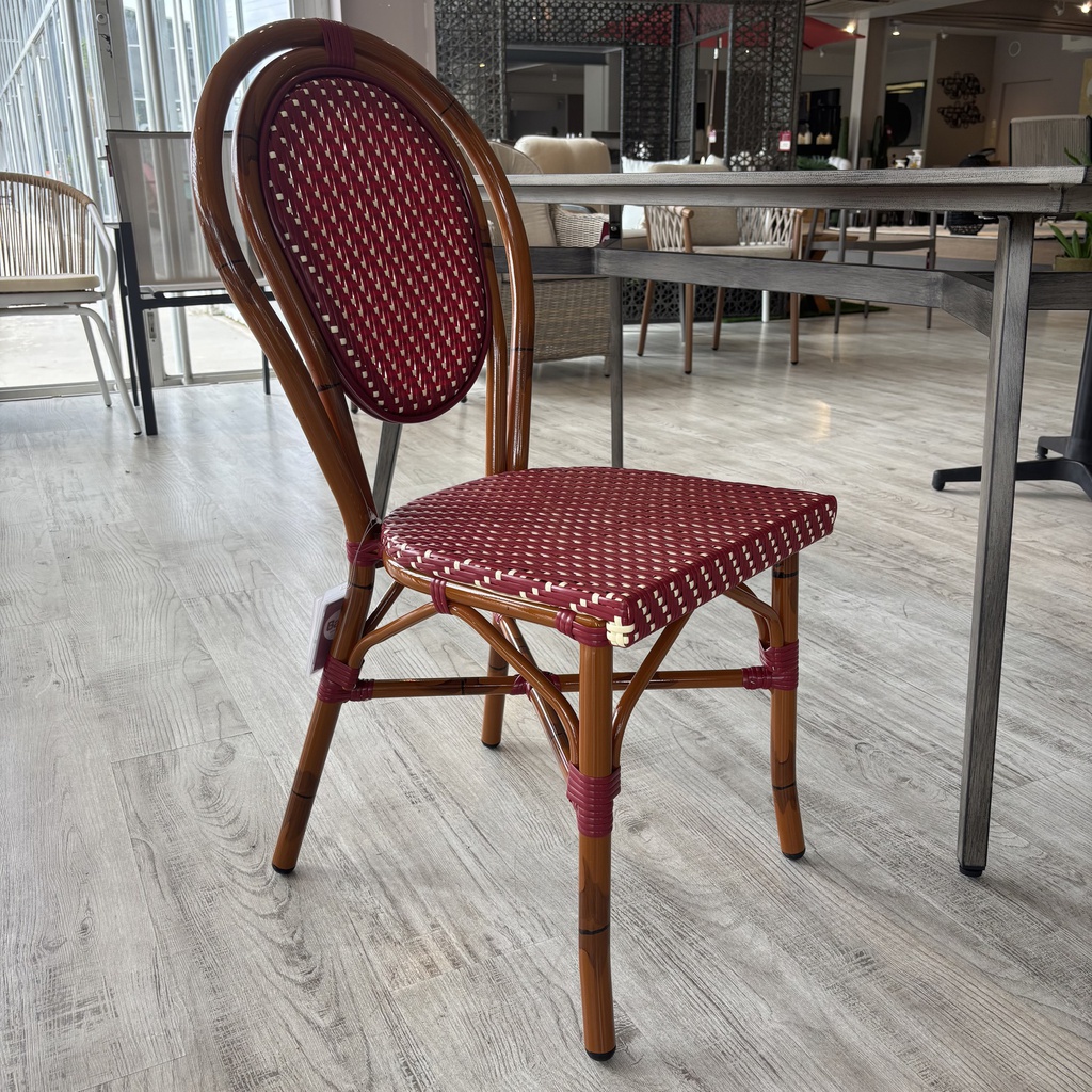 SILLA PARIS 7 ROJA SIN BRAZOS BROWN RATTAN J5AC3507N01RAT