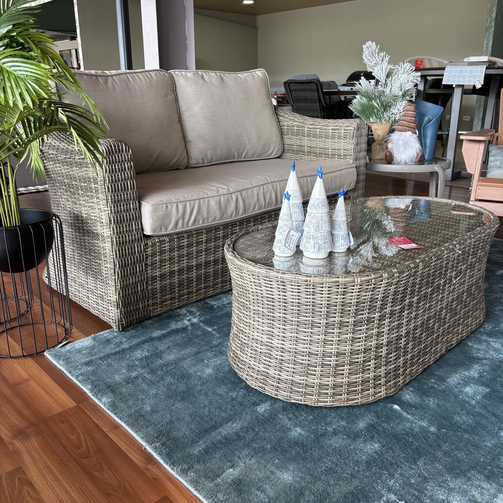 SOFA DOBLE CON MESA CENTRO CAFE CLARO HAI24C38A-HH9692