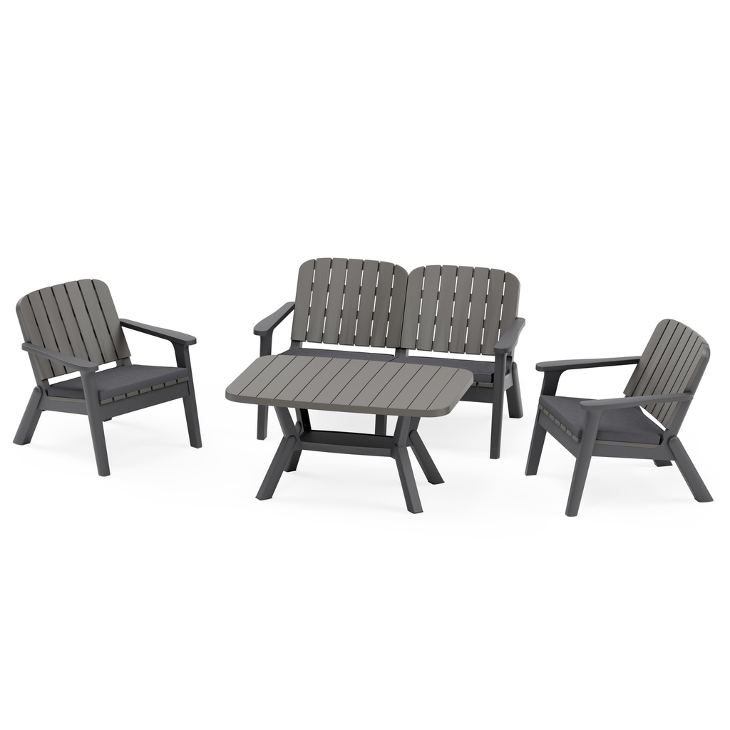 SET SILVA II SOFA DOBLE 2 SOFAS INDIVIDUALES MESA CENTRO TILM-SS-SLV006-ANT-MINS