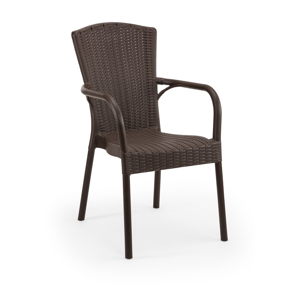 SILLA ROYAL CON BRAZOS MARRON OSCURO TILM-AC-ROY-WEN