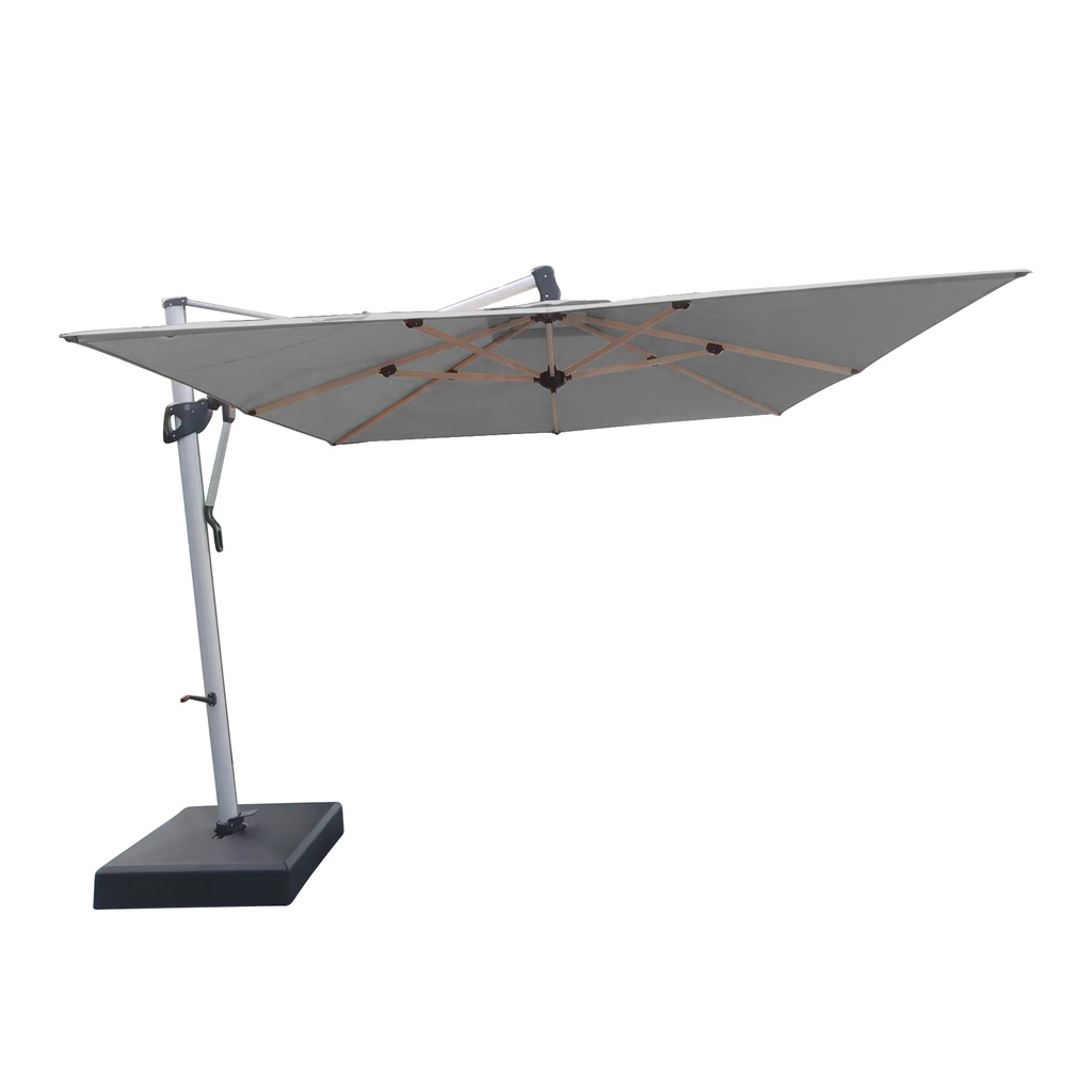 SOMBRILLA CANTILEVER  CUADRADA 3X3M ESTR PLATINUM TELA BOULDER C/BASE HAIAKZ10ST5T4220BC0519C2