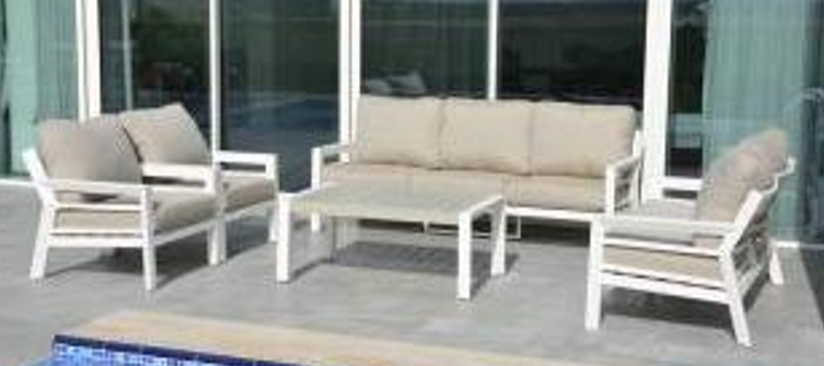 SET SOFA TRIPLE DIONE 1 SOFA DOBLE 2 INDIVIDUALES Y MESA AJUSTABLE BLANCO HAI18C02604A-CLB-KDB