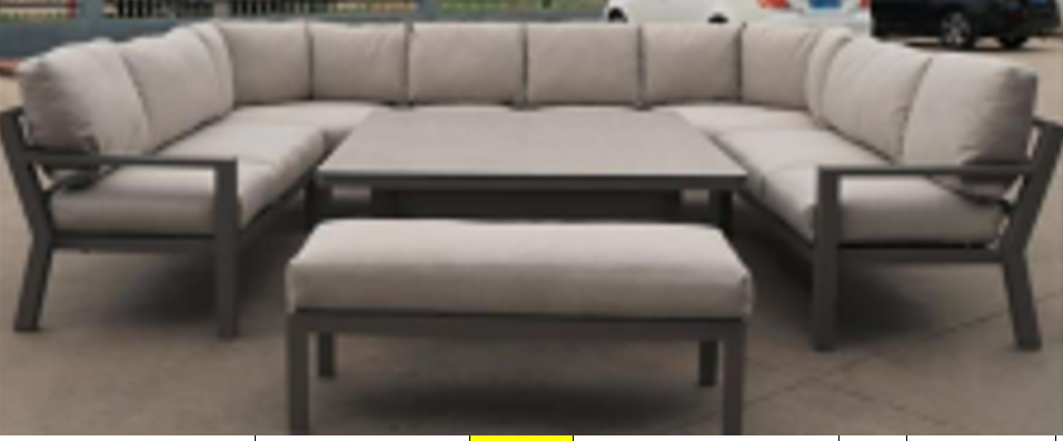 SET SOFA EN U NORWICH CON OTOMANO Y MESA CENTRO GRIS HAI23C2014A-LS-3D-FLU