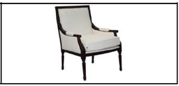 [NEKP1795-091] Butaca Kinnari, con brazos color blanco (Garantía: 1 año en estructura, 3 meses en tela y cojines) (Uso residencial) Mueble interior